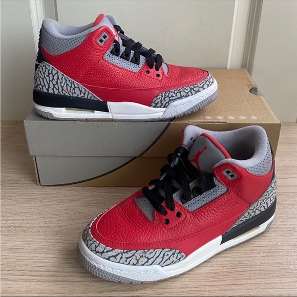 Nike Air Jordan 3 Retro “Fire Red” Sneakers - 5 Y- 6.5 W